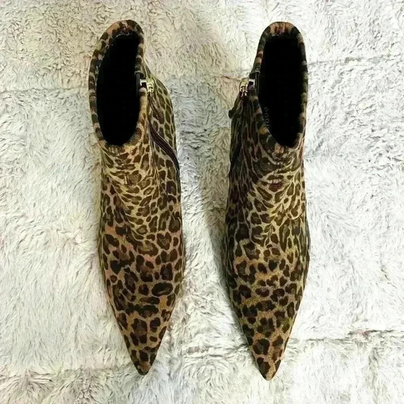 Good American Leopard Icon Bootie NWT Animal Print Stiletto - Picture 4 of 10